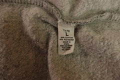 Reflex Womens Large Gray Star Print Cropped Long Sleeve Pullover Sweatshirt NWOT