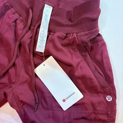 Lululemon Dance Studio Mid Rise Ruched Pant Burgundy Plum Red Size 4 NWT