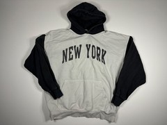 Brandy Melville Hoodie Women One Size Navy Cream New York Casual