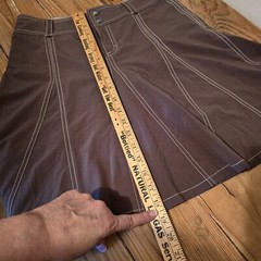 Athleta Womens Size 2 Skort Dual Snap Zip-Fly Taupe Brown Activewear GorpCore