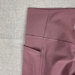 Athleta Leggings Womens M Purple Salutation Stash 7/8 Tight Ankle Pockets Yoga