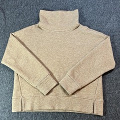 CALIA Sweatshirt Women’s Medium Lunar Jacquard Funnel Neck Beige Textured