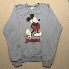 Disney Disneyland Mickey Mouse Blue Logo Crew Neck Sweatshirt Women’s S-SKU#70