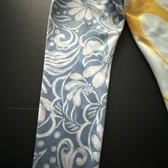 FP Movement Double Take Printed Leggings Women SZ M MidRise 7/8 Pant Yellow Blue