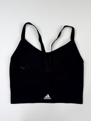 Adidas Sports Bra Womens Black Seamless Ribbed Wireless Any Performance/Activity