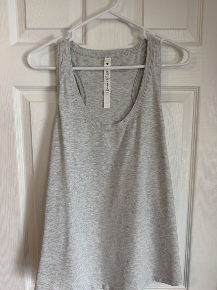 LULULEMON GRAY LOOSE RACERBACK TANK SIZE 14 PERFECT FOR ANY WARDROBE L@@K!