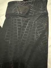 Fabletics Leggings Small-Medium Black W Print No Pockets, No Tags Well Made