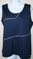 Antigua Sport Women’s Desert Dry Performance Running Singlet Tank Top Large navy