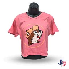 Buc-ee’s Giant Logo Women’s Light Pink Crop Top Short Sleeve T-shirt