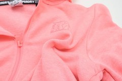 Superdry Sport Sweatshirt Womens EU 38 Pink Hooded Full Zip Pocket Drawstring Logo