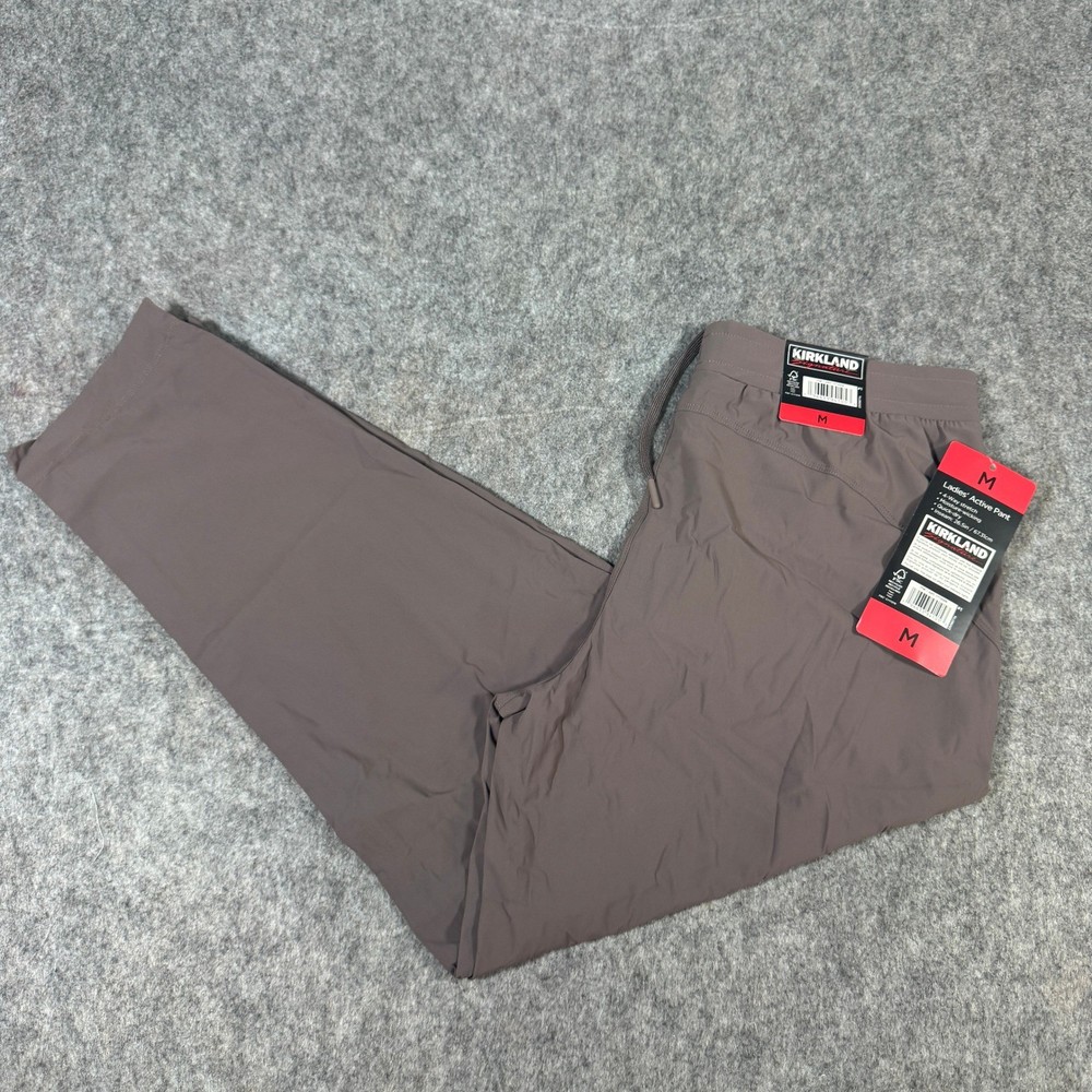 Kirkland Signature Ladies Active Pant Mauve Taupe Size M 4-Way Stretch 7772009