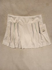 G Lifestyle Golf Skort White Blue Black Stripe Women L