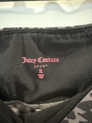 Juicy Couture Girls Activewear Legging XL Black Animal Print High Waist Pull On