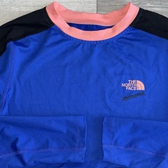 The North Face W ’90 Extreme Knit L/S Top XS Cropped Fit Blue Colorblock