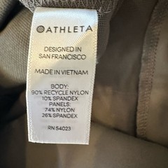 Athleta Legging Pants Size 10 Zip Pockets Gray Stretch RN# 54023 M2Y
