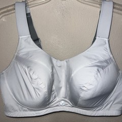 Livi Active Lane Bryant Sports Bra Max Support Underwire 44F White Grey Cacique