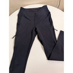 Avalanche Outdoor Supply Leggings Women Small Black Excellent Zipper Pockets Rib
