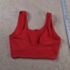 CRZ YOGA Everyday Soft Wireless Seamless Medium Support Sports Bra Red M