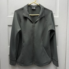 32 Degrees Heat Women’s Gray Full Zip Jacket Medium Stretch Lightweight Pockets
