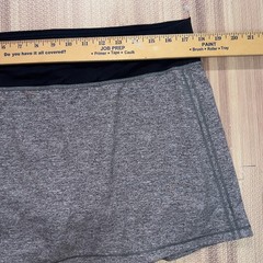 Lululemon Align Sweetheart Bra Pace Rival Tall 15″ Skirt Set Black Gray Sz 12