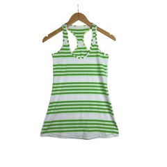 Lululemon Striped Racerback Tank Top size Small Green/White