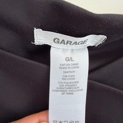 Garage Black Crossover V-Waist Flare Yoga Pants Leggings Y2K Athleisure Large