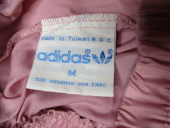 RARE Vintage 1970s Adidas Womens M 100% Nylon Pastelle Pink Track Pants