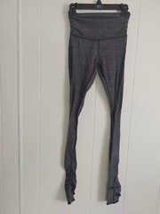 Lululemon Still Mind Tight *33″ In Interlink Ice Grey Black Size 4