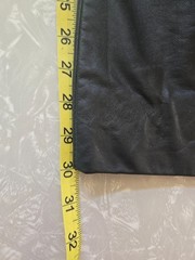 Pierre Jacques Black Genuine Leather Pants Size 33 Straight-Leg Made in Brazil
