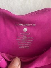 Layer 8 Women L Magenta Purple High Neck Crop Tank Top w/Built In Shelf Bra. 30