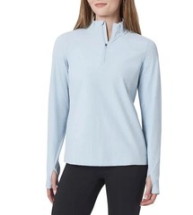 Mondetta Women’s S Light Blue 1/4 Zip Pullover Long Sleeve Athletic Top