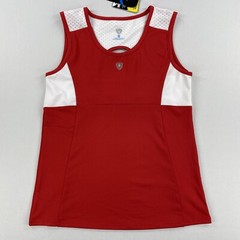 DUC Sports Womens Athletic Tank Top Look Out Red/White Size Small
