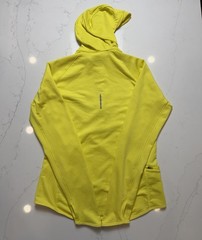 Nike Pro Dri-FIT Half Zip Pullover Hoodie Neon Yellow Women’s Large Running