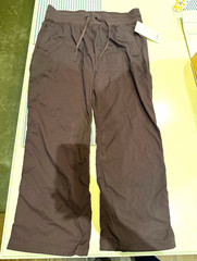 lululemon Dance Studio Cropped Pants Women’s 12 Espresso Drawstring Pockets 28″