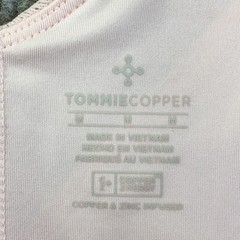 Tommie Copper Shoulder Support Sports Bra Womens Medium Pink Zip Front Znergy