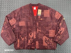 NIKE WMNS NAOMI OSAKA JACQUARD OVERSIZED BUTTON JACKET BURGUNDY FV7795-652 SZ XL