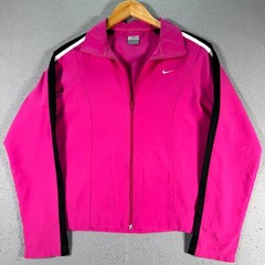 Vintage Nike Windbreaker Jacket Womens XS 0-2 Pink Swoosh Embroider Sportswear