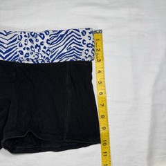 Y2K PINK Victoria’s Secret Cubbies Animal Print Foldover Yoga Shorts Black XS