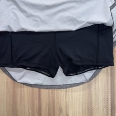Lululemon Align Sweetheart Bra Pace Rival Tall 15″ Skirt Set Black Gray Sz 12