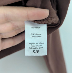 L Space Active Aim High Top x Tessa Brooks Surplice Hem Long Sleeve Brown Small