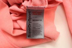 Superdry Sport Sweatshirt Womens EU 38 Pink Hooded Full Zip Pocket Drawstring Logo