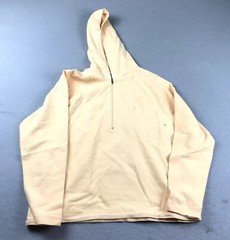 Izod Golf Hoodie Womens Large Yellow Stretch 1/2 Zip Pullover Hooded Sweatshirt
