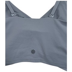 Athleta Sports Bra Womens Small Blue Ruched Front Convertible Strappy Yoga Gym