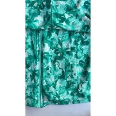 Tommy Bahama Active Green Floral Full Zip Jacket Mock Neck Large