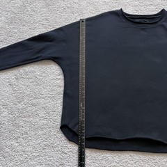 Frank & Eileen Tee Lab Anna Sweatshirt Womens Large Black Oversized USA LAB516TF