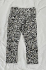 Lululemon Crop Leggings Size 4 Waist Pocket Fleur Silver Spoon Gym Workout