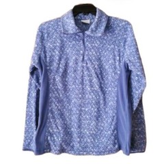 Columbia Womans Blue Fleece Half Zip Pullover Size Large