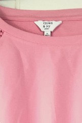Crown And Ivy Women’s Super Soft Beaded Sweatshirt Pink Size Petite Large