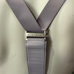 Athleta Womens Gray Adjustable T-Back V-Neck Sports Bra Size Large RN 54023