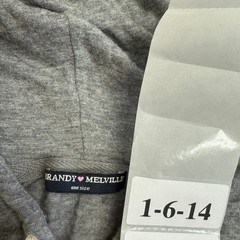Brandy Melville Hoodie Womens OS Gray Crystal Soft Lightweight Casual